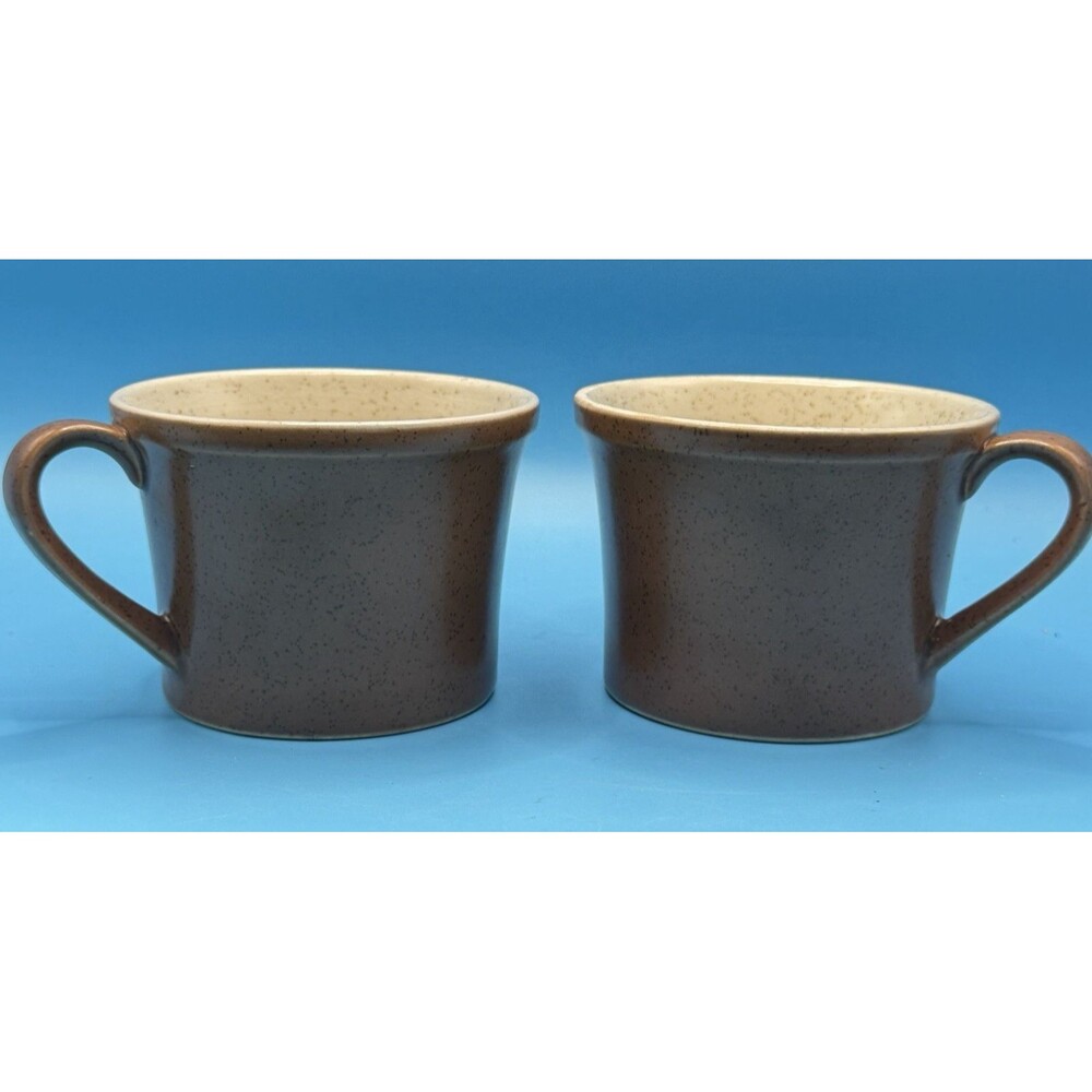 Vintage Premiere DuraStone Brown P900 Mugs Set of 2 Japan Stoneware Coffee Cups